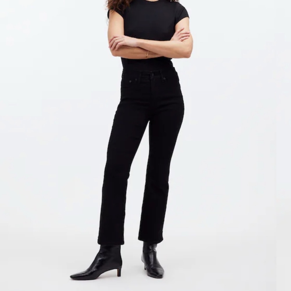 Madewell Kick Out Crop Jeans in Black Rinse wash - Picture 5 of 5